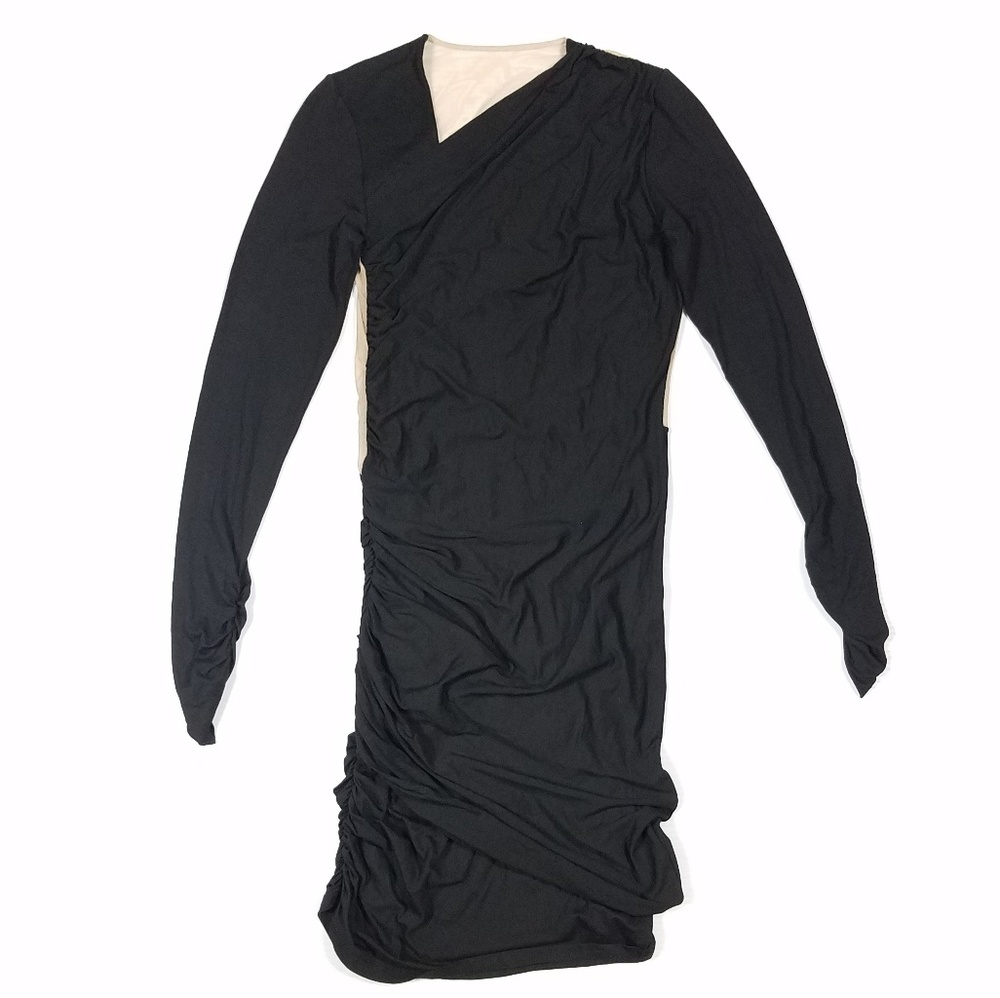 Michelle Mason Ruched Mesh Back Dress - Picture 3 of 8